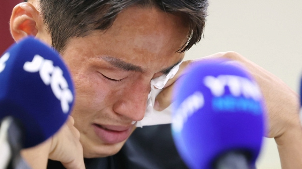 JTBC 보도 화면 속 축구선수 손준호 관련 이미지