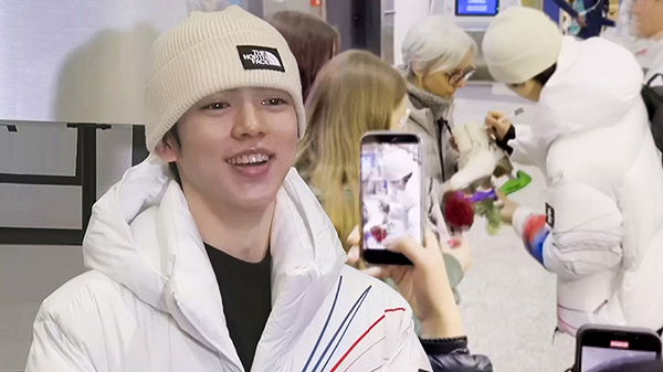 JTBC 보도 이미지: 밀라노 공항 환영 분위기