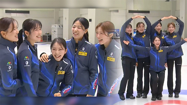 JTBC 보도 화면에 소개된 여자컬링 팀 5G 관련 이미지